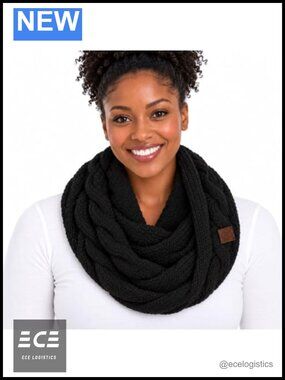 Chunky Cable Knit Infinity Scarf Women Oversized Warm Winter Wrap